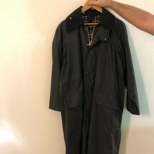 VINTAGE WOMAN'S BARBOUR BERGHELY BLUE WAXED COAT